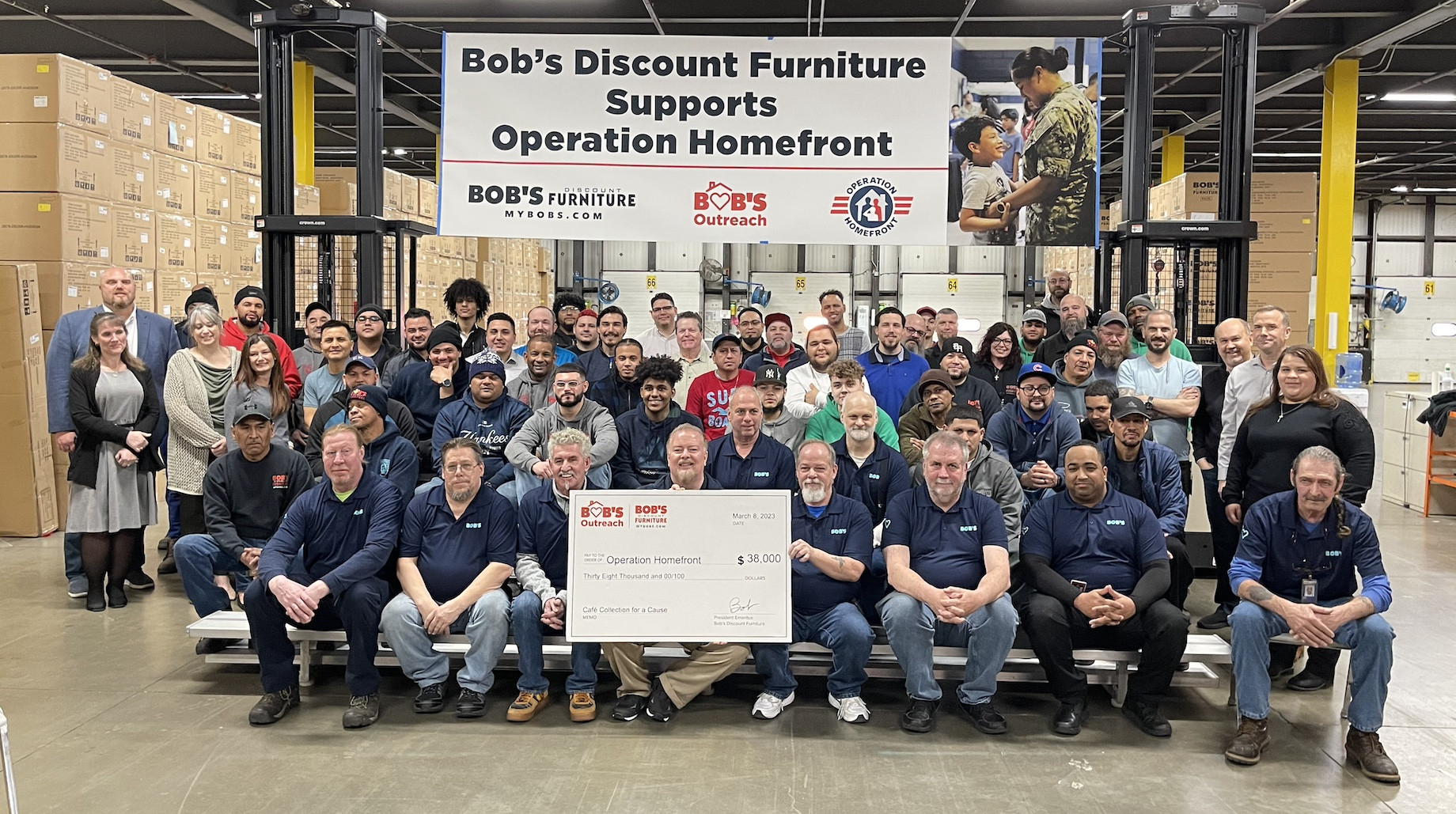 Bob’s Discount Furniture’s Cafe Collections for a Cause produced a $38,000 for Operation Homefront in New England.