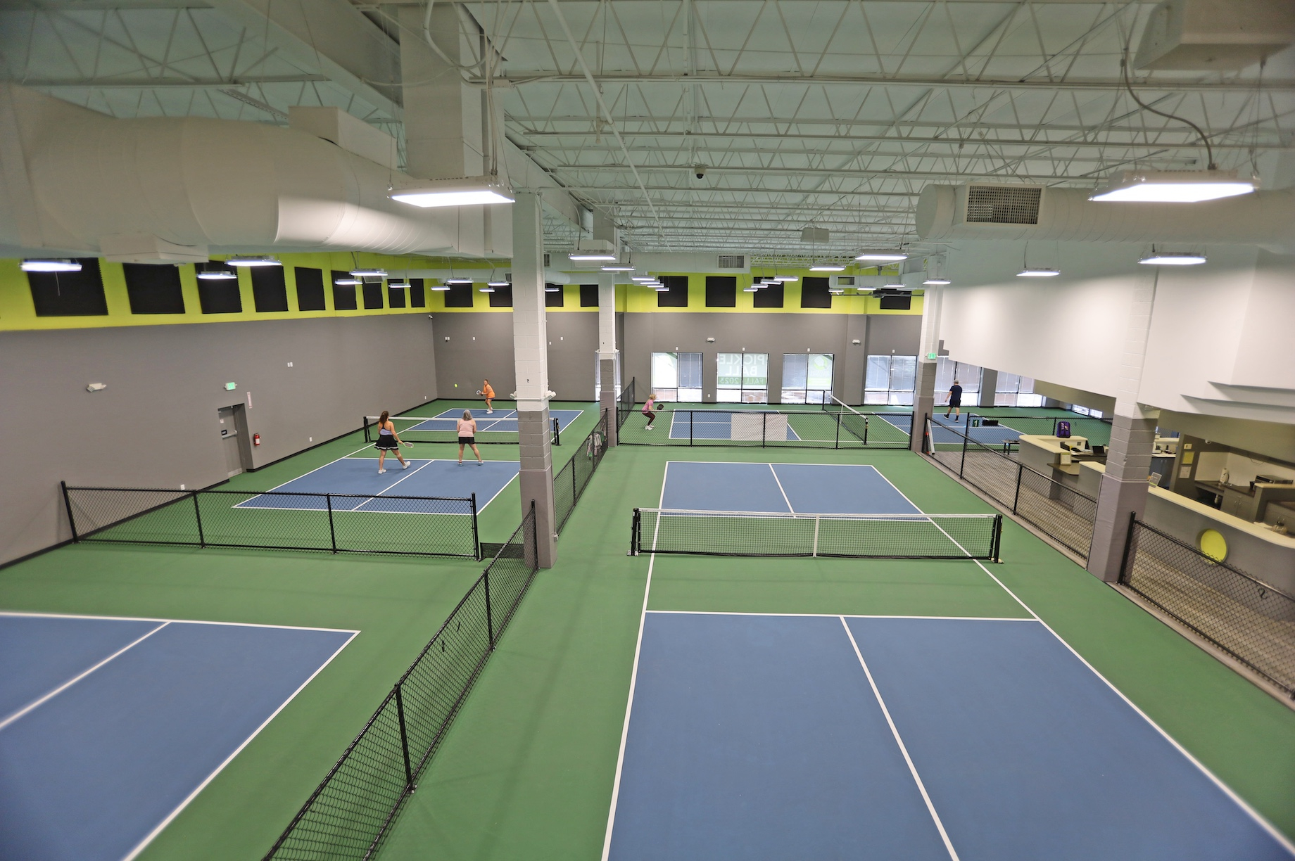 Baltimore Pickleball Club looked for space that could accommodate full-size pickleball courts with permanent nets, lines and 