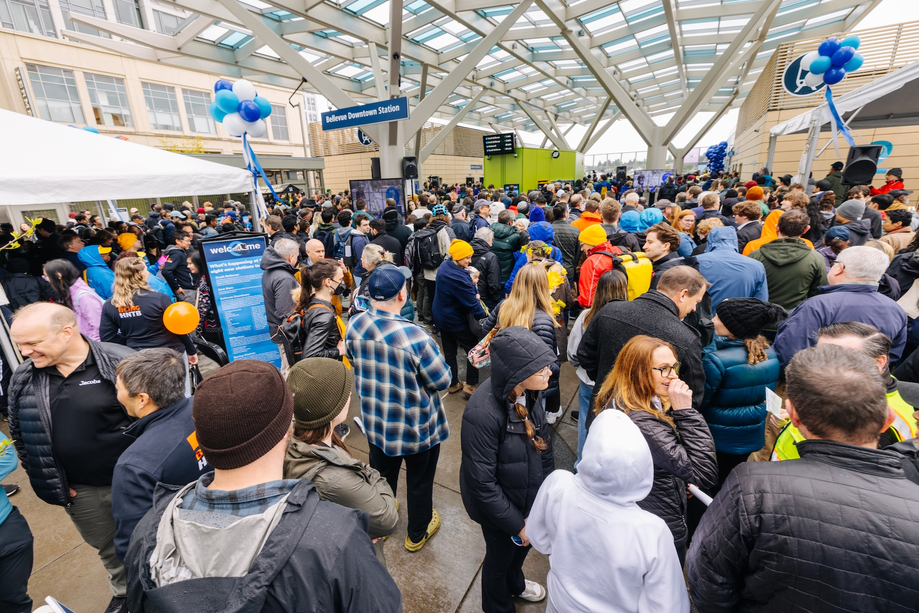 Above, a portion of Sound Transit’s 2 Line light-rail extension opened last April. This year, an additional 2 Line extension 