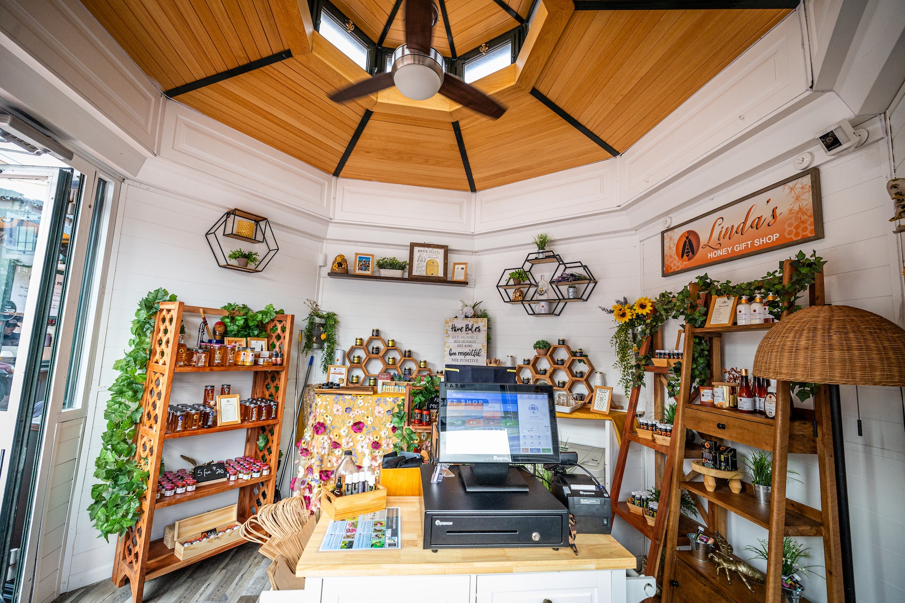 The interior of the store