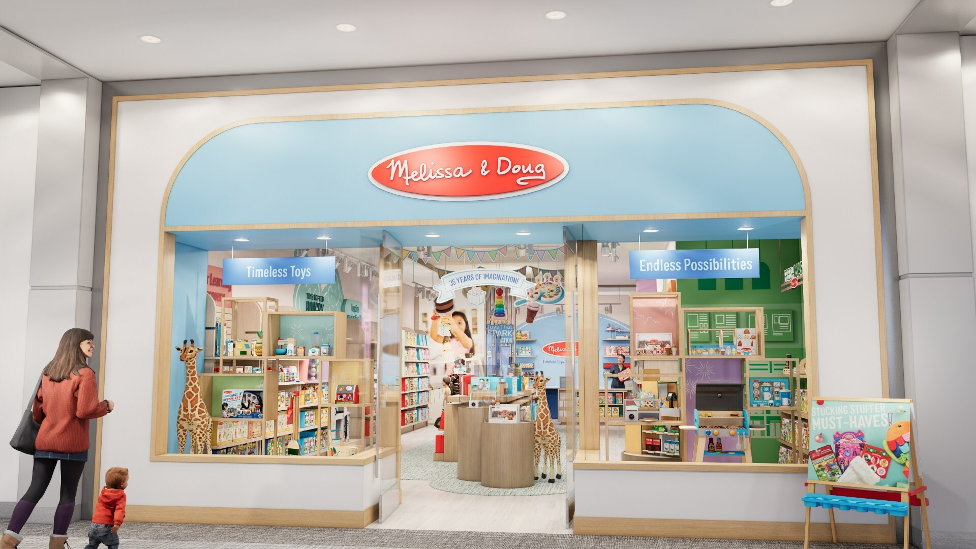 Rendering of the Melissa & Doug store at The Westchester