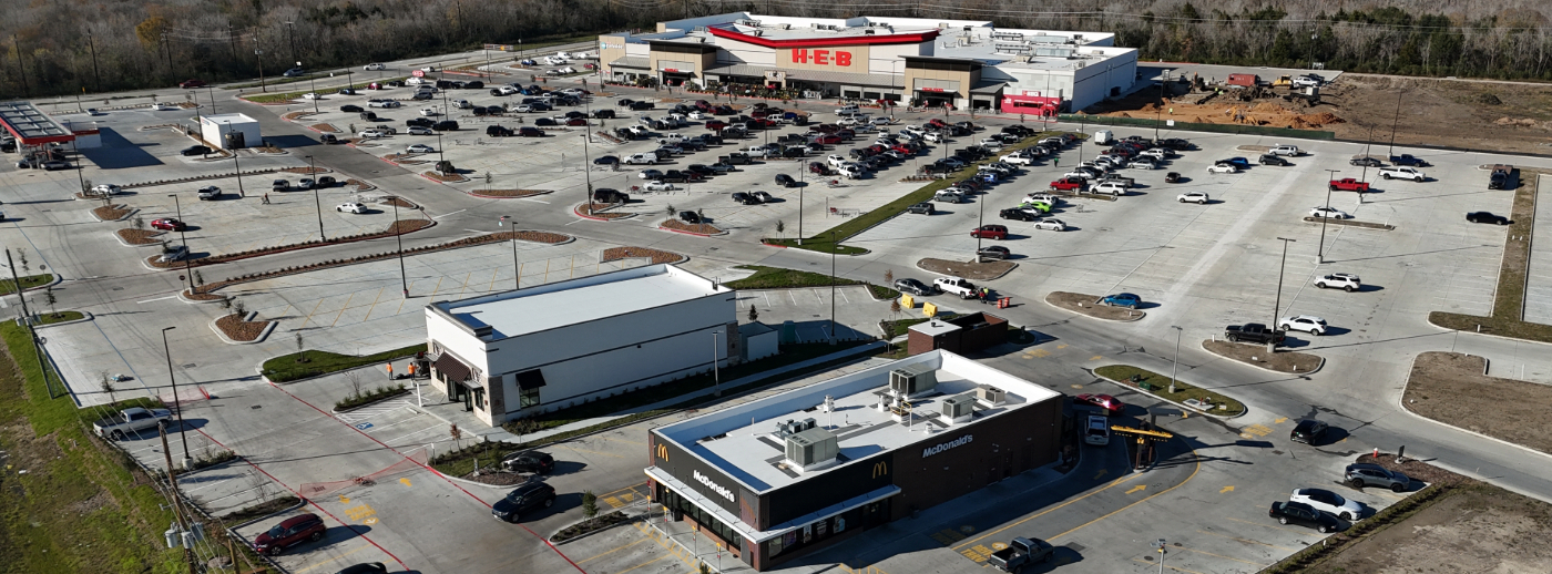 The H-E-B grocery store in Houston’s Manvel Town Center opened Oct. 25, 2023, and construction on the balance of the 273-acre