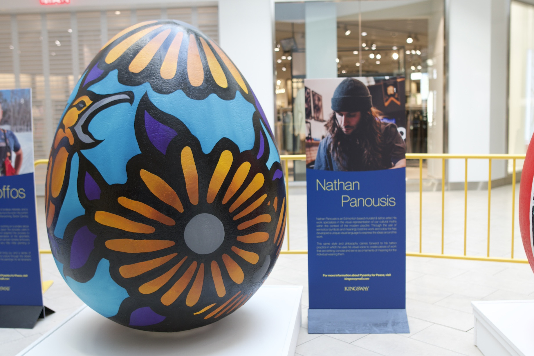 Ukrainian Easter eggs exhibited at Oxford’s Southcentre and Kingsway properties, just as they’re exhibited in city squares in