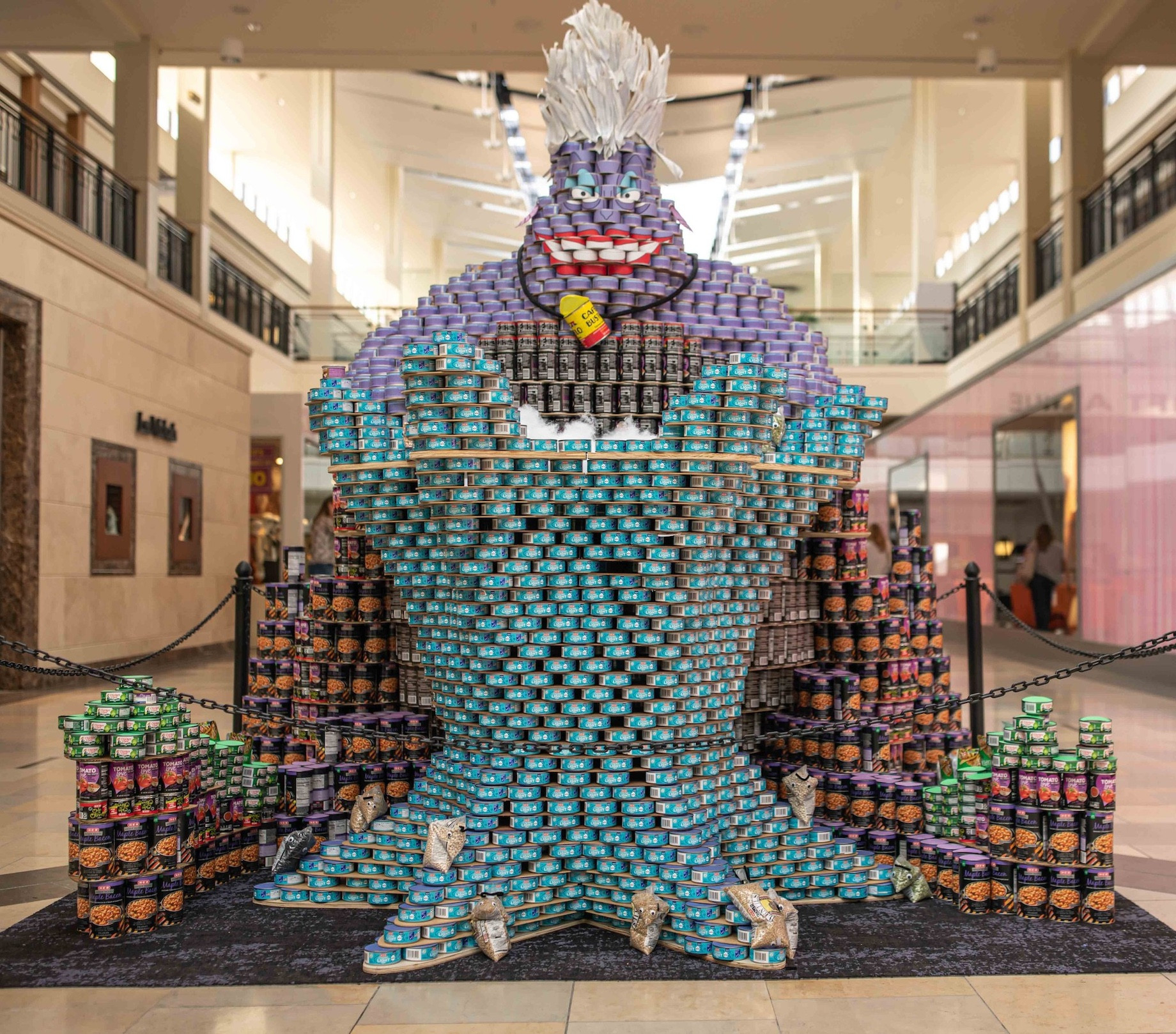 The Canstruction competition at North Star Mall in San Antonio elevated awareness of the ongoing hunger crisis by challenging